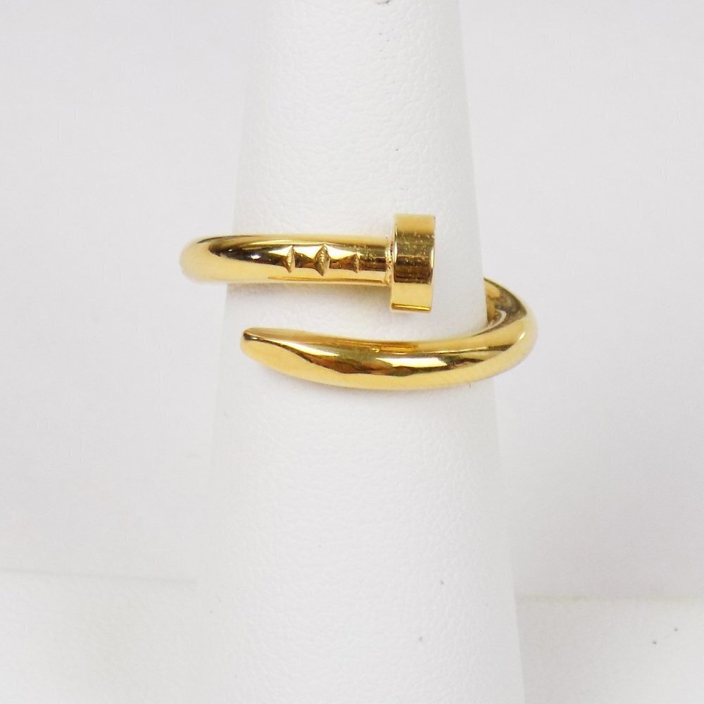 twisted nail ring trendy delicate dainty